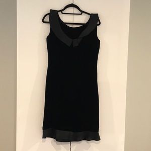 Roland Nivelais Black Velvet/Satin Dress - image 1